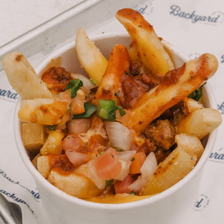 Delicious Cheese Fries Await You
